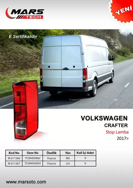 Marş 611566 Stop Lambası Sağ Duysuz Volkswagen Crafter 17 Man Tge 18