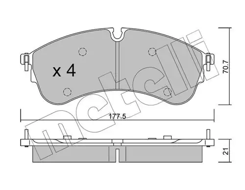 METELLİ 22-1174-0 | Ön 1lb Fren Balatası VW Crafter 17cbsnf