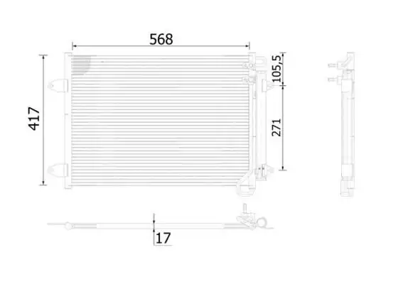 MAHLE AC734000S | Kilma Radyatörü 613 460 16 VW Passat 06 15 CC 12 17 Bzb BWA CAXA