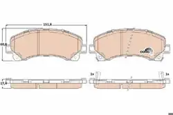 TRW GDB3545 | Balata Fren Ön-(Isuzu:D-Max 08- 4×2 / D-Max 08- 4×4 / D-Max 12-17 2.5 / D-Max 17- 1.94×4 Tfs86j)