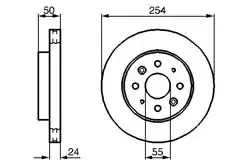 BOSCH 0986479231 | Ön Fren Diski Aynası Kia Rio 02 > 05 253mm
