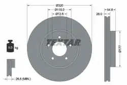 TEXTAR 92235403 | Fren Diski Chrysler Dodge | 2 Adet