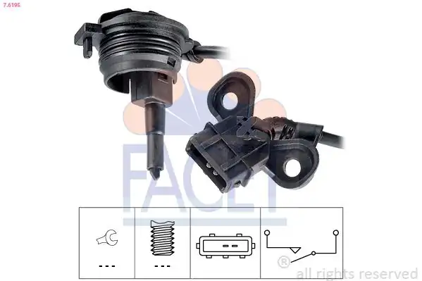 FACET 7-6195 | Geri Vites Lamba Şalteri 2 Kutuplu Passat 97 05 A4 95 05 A6 96 05 A8 94 03 Superb 02 08