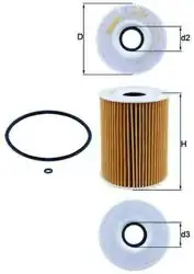 MAHLE OX254D1 | Yağ Filtresi 211-220-164-221 629 06-11.