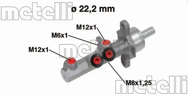 METELLİ 05-0721 | Fren Ana Merkez 22 20mm VW Golf 04 11 Audi A3 04 13 Seat Leon 06 10 Skoda Octavia 04 08