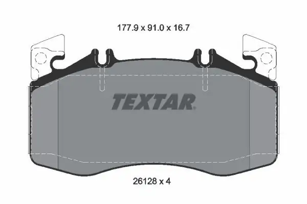 TEXTAR 2612801 | Fren Balatası 118 177 247 Ön AMG 4 Matic A45 Cla45