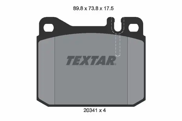 TEXTAR 2034110 | Fren Balatası Ön W126 Bm 80 90 1894604