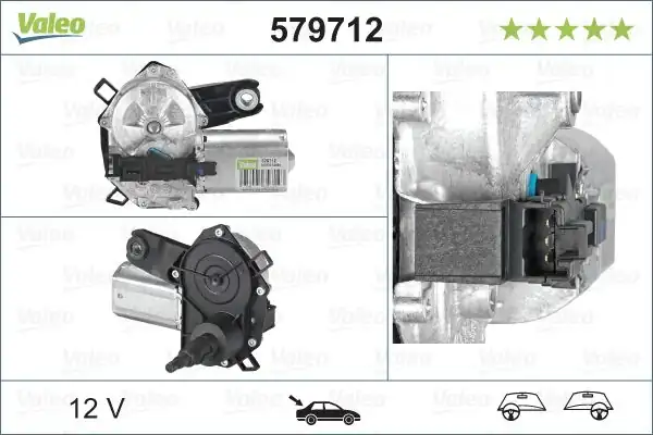 Valeo 579712 Arka Silecek Motoru Citroen C1 05 Peugeot 107 05
