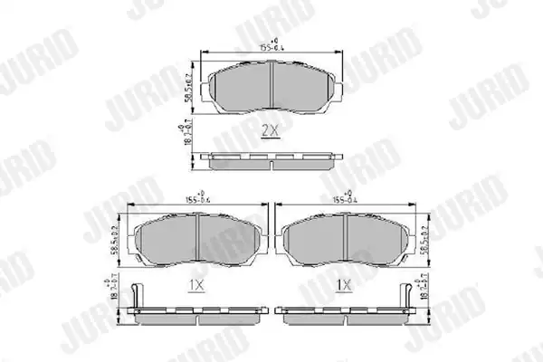 JURID 573913J | Fren Balatası Cr V 2 2d 1 6 İ Dtec 2pst 12 15 Ön