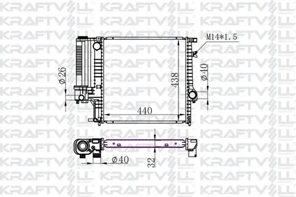 KRAFTVOLL 08040095 | Motor Su Radyatörü Man Şanz. Klimalı Bmw M40 M43 M50 M52 E30 E36 Radyatörü Marka