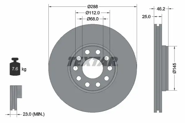 TEXTAR 92121005 | Fren Diski Ön 28505 Ddf1706 Df2652 Adet Fiyat 2 Adet