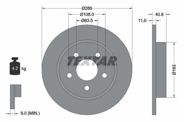 TEXTAR 92133703 | Fren Diski Arka C Max Focus Bm 03 2 Adet