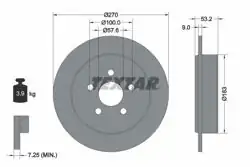 TEXTAR 92108600 *2 | Fren Diski Arka Chreysler Crıuser-Neon Bm 87-| 2 Adet