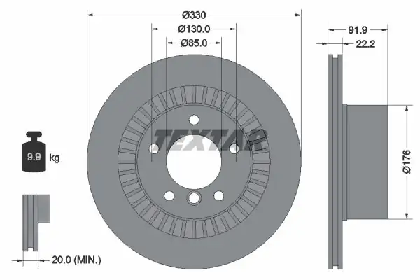 TEXTAR 92261903 | Fren Diski Arka 463 AMG 2004 2 Adet