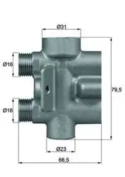 MAHLE TO975 | Termostat 75C Touareg 03-10, Q7 07-15, Cayenne 4.2 FSI 04-10