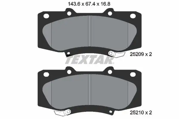 TEXTAR 2520901 | Fren Balatası Toyota Hilux 4x4 07 Ön