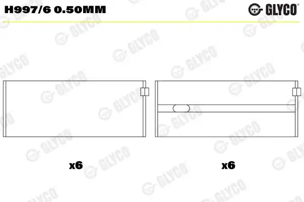 GLYCO H997-60-50MM | Yatak 602 Ana 0 50 H 997 6