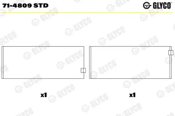 GLYCO 71-4809STD | Kol Yatak M Benz M642 W204 C219 W211 W164 W221