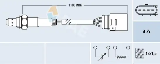 FAE 77140 | Lambda Sensörü Passat A4 1 6 2 0 ALZ Polo 6n1