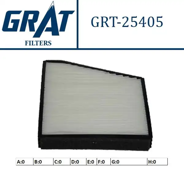 GRAT 25405 | Kabin Filtresi Daewoo Nubira 05