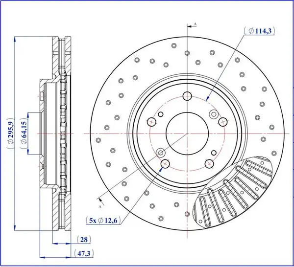 MGA 50307PC | Fren Diski Ön Havalı 293 5 Honda CRV 0711 CRV 1 6 İ Dtec 12 Performans 2 Adet
