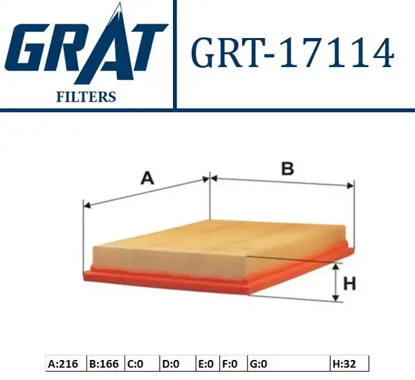 GRAT 17114 | Hava Filtresi Ford Fiesta Fusion Benzinli 02