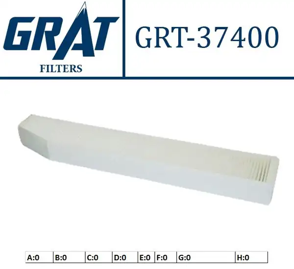 GRAT 37400 | Kabin Filtresi Jeep Grand Cherokee II III 2 7 3 0crd 01 10