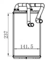 MGA 81287 | Kalorifer Radyatörü Brazing Mitsubishi Asx 2010 Lancer 2007 Outlander 2006 2012