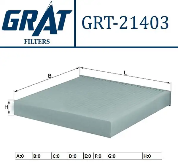 GRAT 21403 | Kabin Filtresi Peugeot 4007 07 Citroen C4 Aircross C Crosser Mitsubishi Asx L200 Lancer Outlander