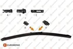 EUROREPAR 1635455080 | Erp Silecek Süpürgesi Ön Cor.D 650 M Sol / Oem No 1642333980 95516013 | 5 Adet