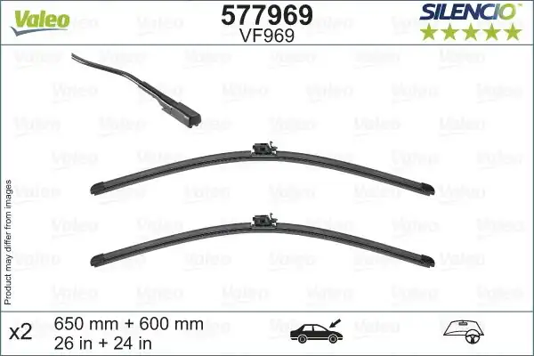 Valeo 577969 Silecek Süpürgesi Ön Takım Mercedes Benz Sprinter 3 T Bus 907 W907 910 Bm 18