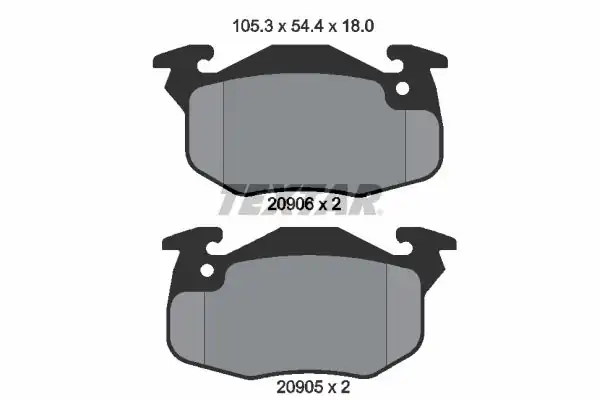 TEXTAR 2090602 | Fren Balatası Peugeot106 Citroen Saxo 91 Ön