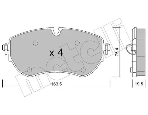 METELLİ 22-1172-0 | Ön Fren Balatası VW Amarok 17