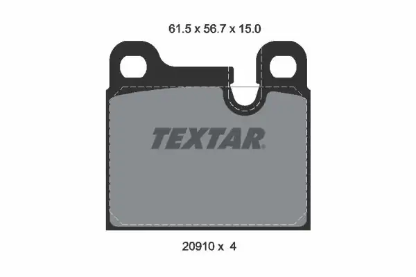 TEXTAR 2091001 | Fren Balatası Porsche 911 Targa Ön 1989 Fişli Tip