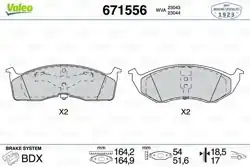VALEO 671556 | Fren Balatası Ön Wva 23043 Chrysler Neon 300M