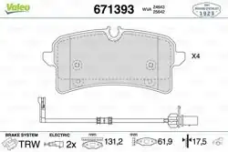 VALEO 671393 | Fren Balatası Arka Audi A8 3.0 TDI Quattro 13-