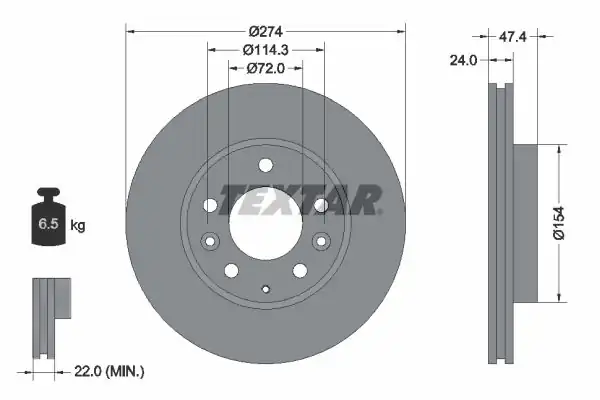 TEXTAR 92110400 | Textar Fren Diski 2 Adet