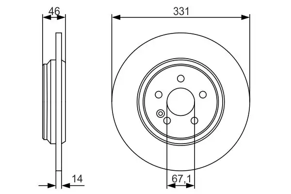 Bosch 0986479s12 Fren Diski Arka Mercedes ML Class W163 98 05 2 Adet
