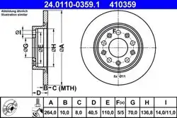 ATE 24.0110-0359.1 | Fren Diski Alfa Romeo Giulietta | 2 Adet
