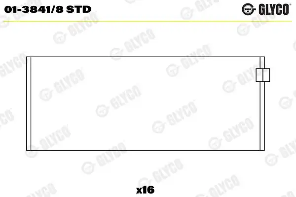 GLYCO 01-3841-8STD | Kol Yatak VW 3 6 3 7 V8 Std