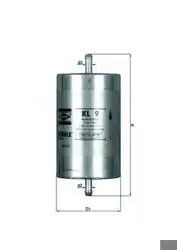 MAHLE KL9 | Yakıt Filtresi BMW E21/E30/E34/E36 M10-M20-M40-M50 85-95