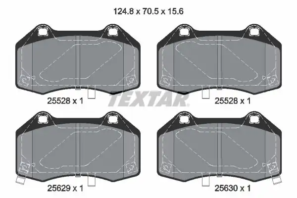 TEXTAR 2552801 | Fren Balatası Opel Corsa D 07 OPC 1 6 Turbo Ön