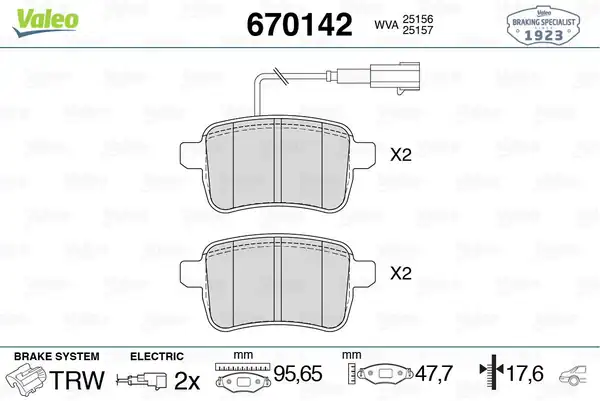 Valeo 670142 Fren Balatası Arka Alfa Romeo Giulietta 0913 1 4 Tb 1 6 Jtdi
