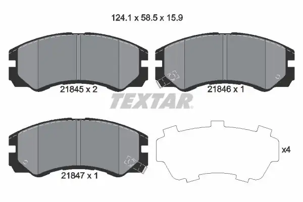 TEXTAR 2184501 | Fren Balatası Opel Frontera A B Ön