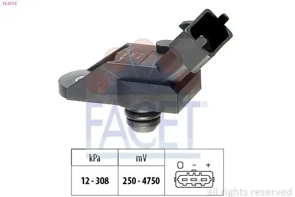 FACET 10-3114 | Map Sensörü Vectra B Astra G Y20dth Y22dtr