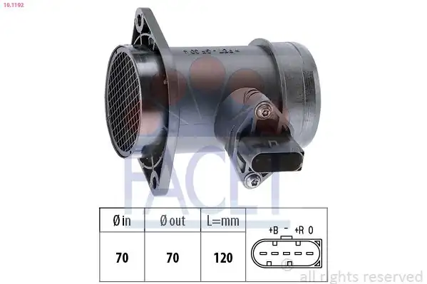 FACET 10-1192 | Hava Debimetresi T4 Lt35 2 5 TDI A4 A6 Passat 1 9 TDI Anj Avr ACV Avg