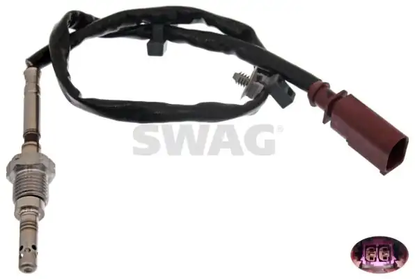 SWAG 30949304 | Egzoz Sıcaklık Sensörü Kahverengi Egzoz Turbo Şarj Öncesi Audi A6 09 11 Axeo 09 14 CAHA Cahb