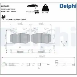 DELPHI LP3872 | Fren Balatası