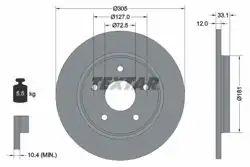 TEXTAR 92181005 | Textar / Fren Diski Chrysler Grand Voyager 2.8 / 3.3 / 3.8 Arka | 2 Adet