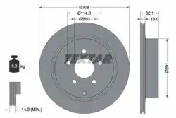 TEXTAR 92149303 | Fren Diski Pro | 2 Adet
